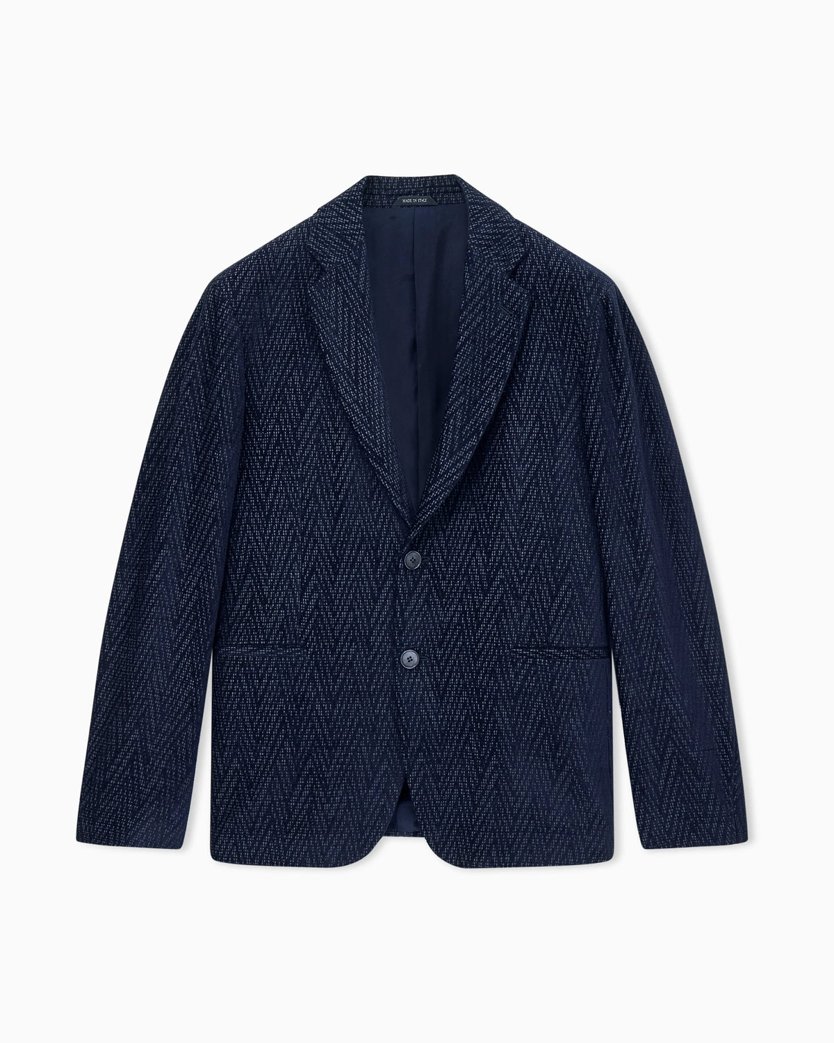 Blazer regular fit with silk and chenille macro chevron