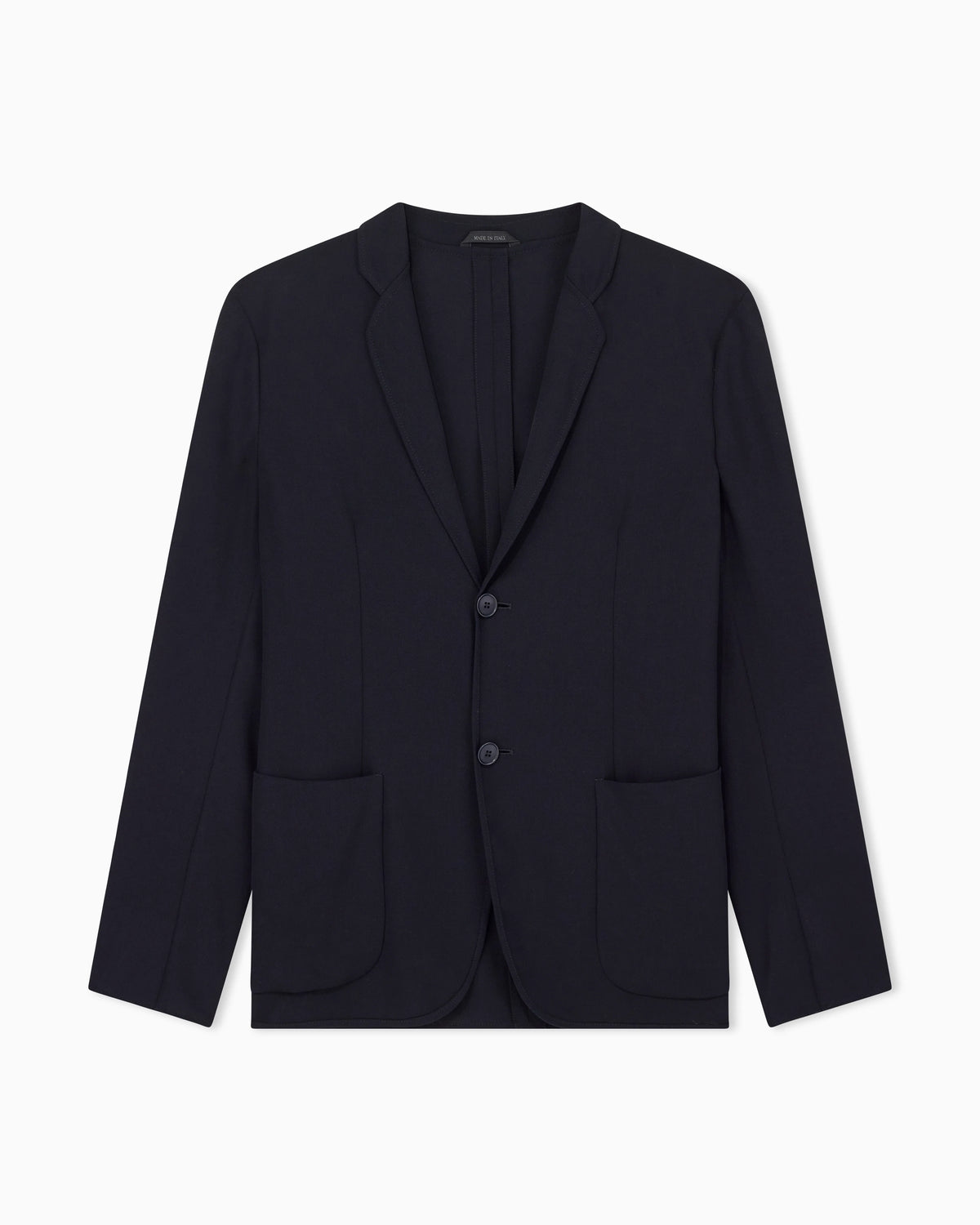 Wool crêpe single-breasted jacket