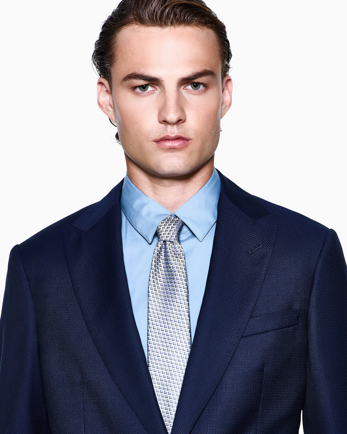 Slim fit-shirt in stretch cotton poplin