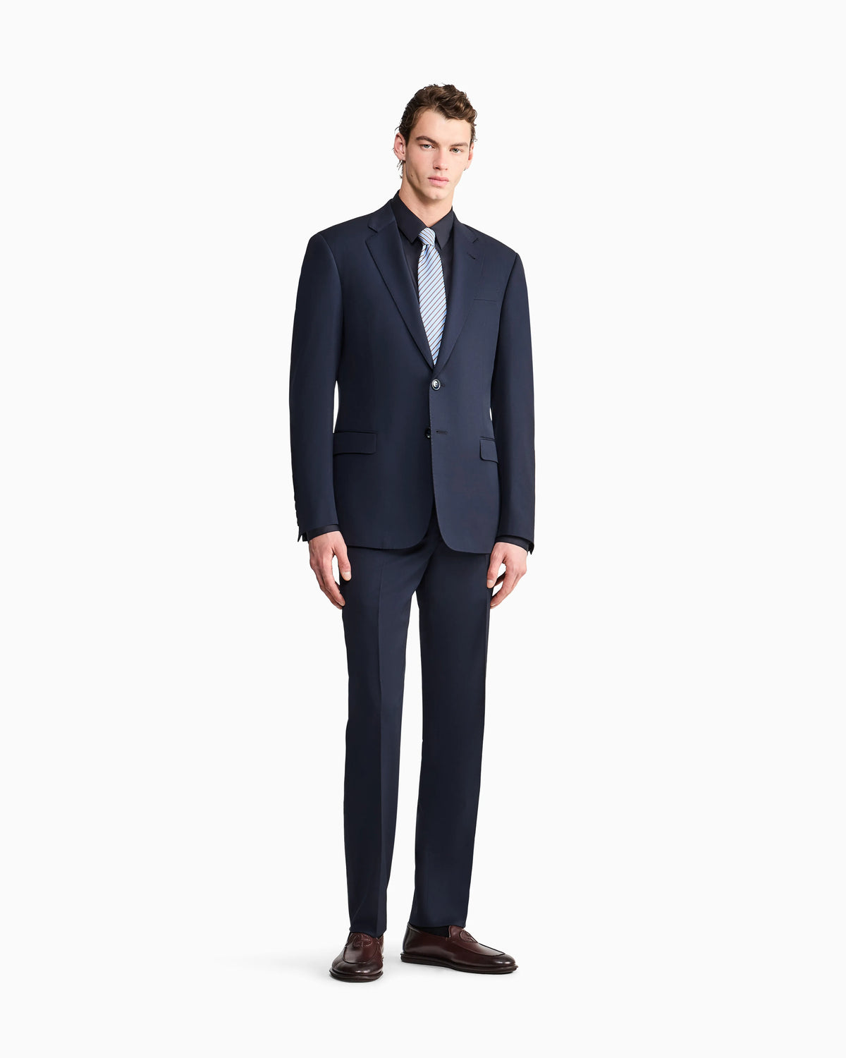 Slim fit-shirt in stretch cotton poplin