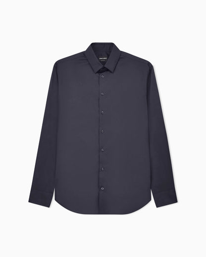 Slim fit-shirt in stretch cotton poplin