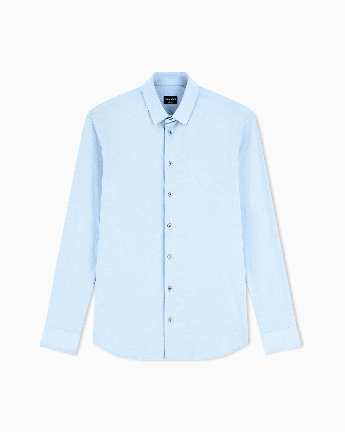 Slim-fit mélange cotton-blend jersey shirt