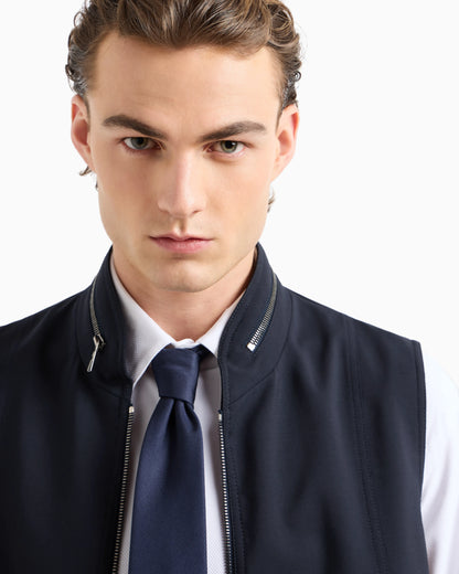 Slim-fit shirt in micro-textured jersey