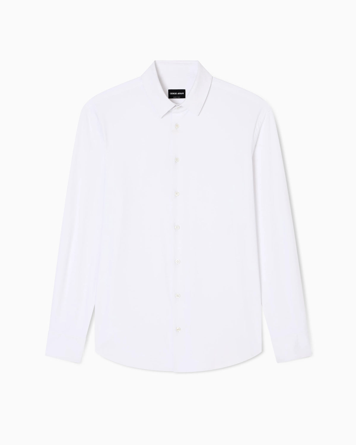 Slim-fit shirt in micro-textured jersey