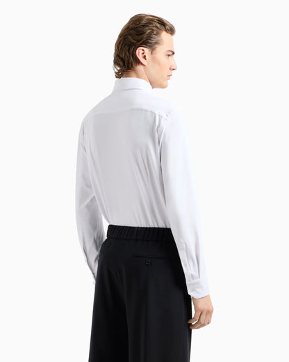 Slim-fit shirt in micro-textured jersey