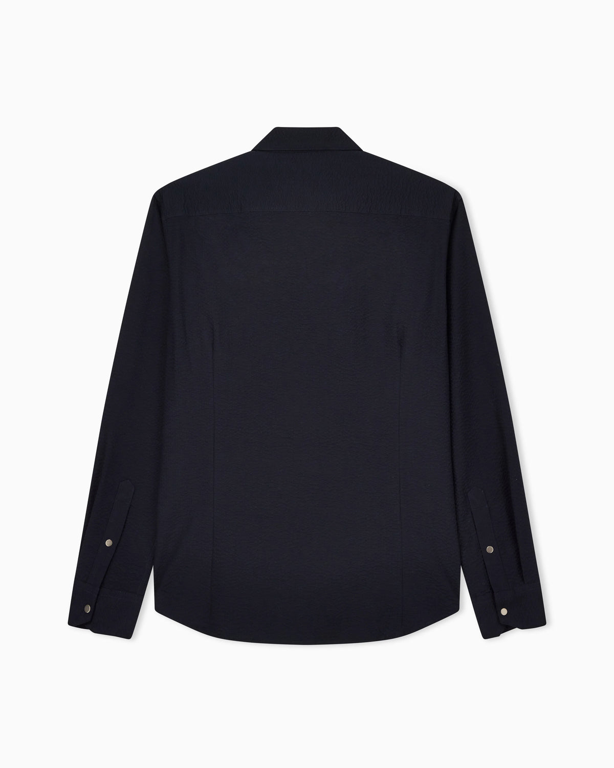 Seersucker shirt  in cotton with a slim fit and zip
