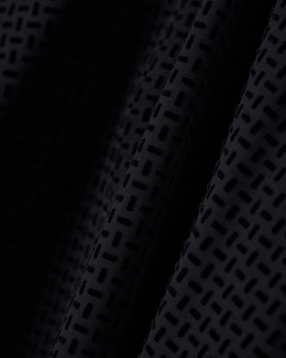 Slim-fit shirt in cotton with full zip and flocked print