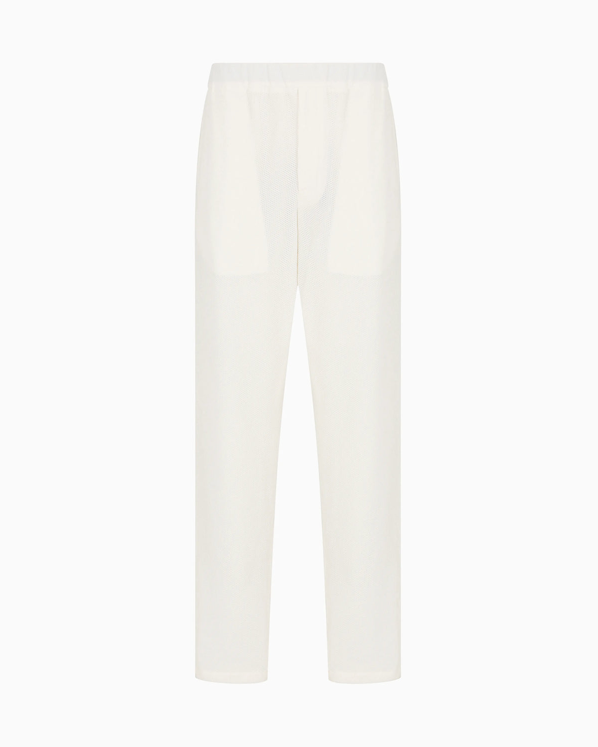 Technical waffle flat-front trousers