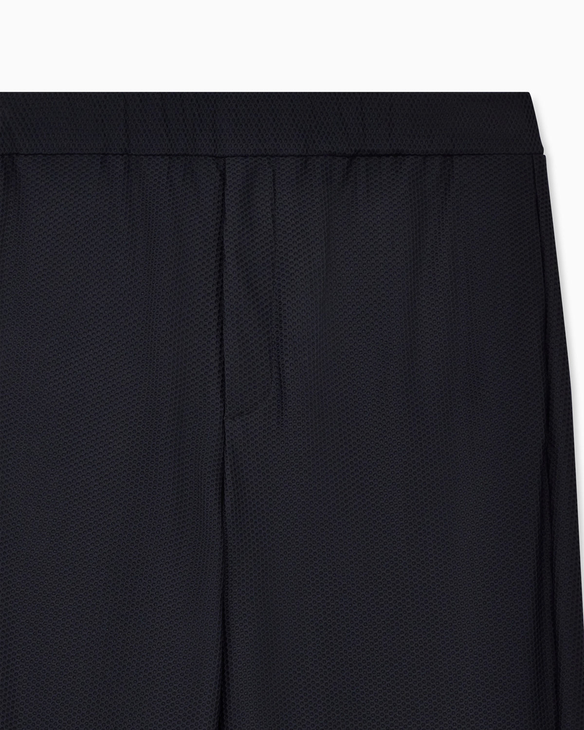 Technical waffle flat-front trousers