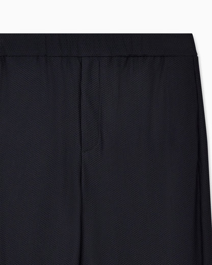 Technical waffle flat-front trousers