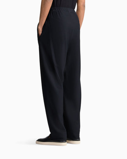 Technical waffle flat-front trousers
