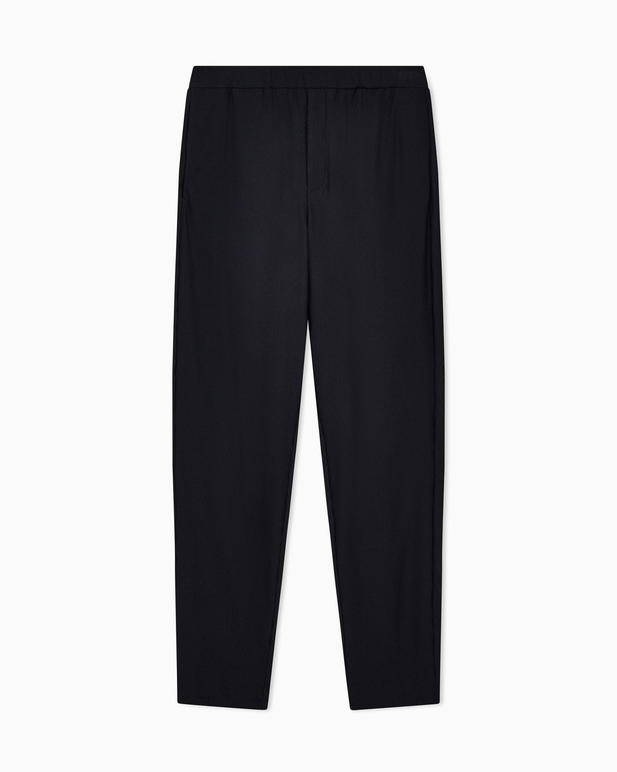 Technical waffle flat-front trousers