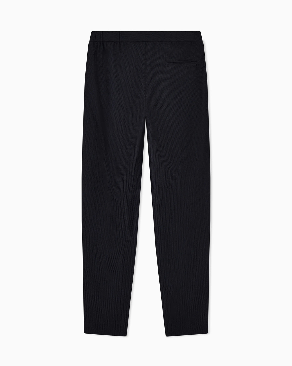 Technical waffle flat-front trousers