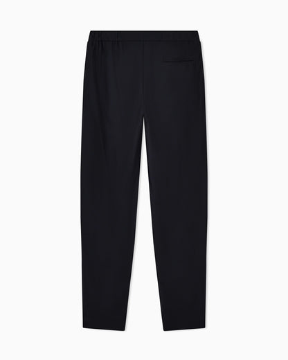 Technical waffle flat-front trousers