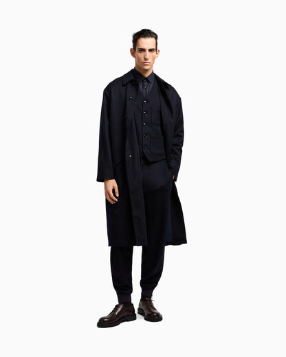 Regular-fit shirt in cashmere and silk twill