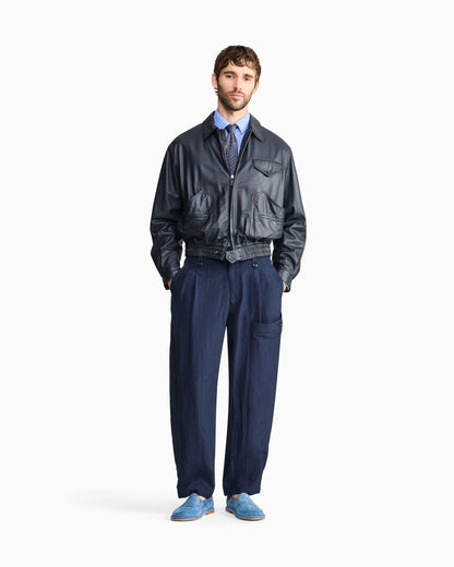 Regular fit cotton seersucker shirt