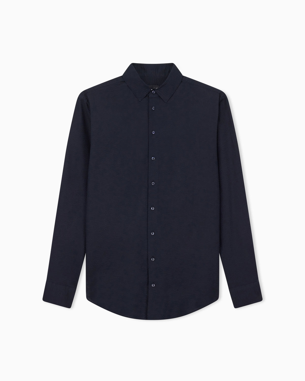 Regular fit cotton seersucker shirt