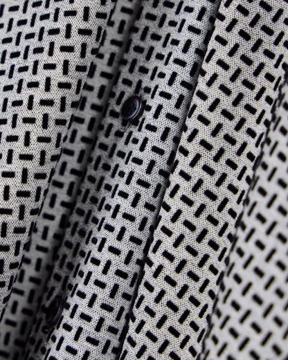 Regular fit cotton jersey shirt with geometric flock print