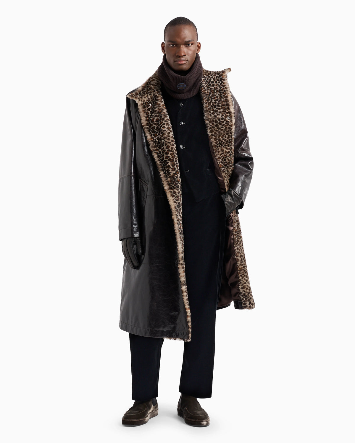 Velvet, flat-front trousers