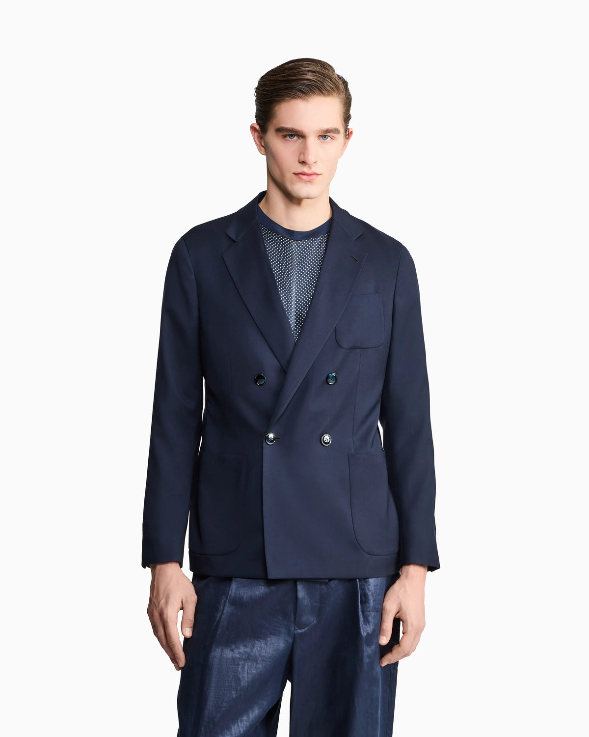 Upton Line double-breasted jacket in cashmere