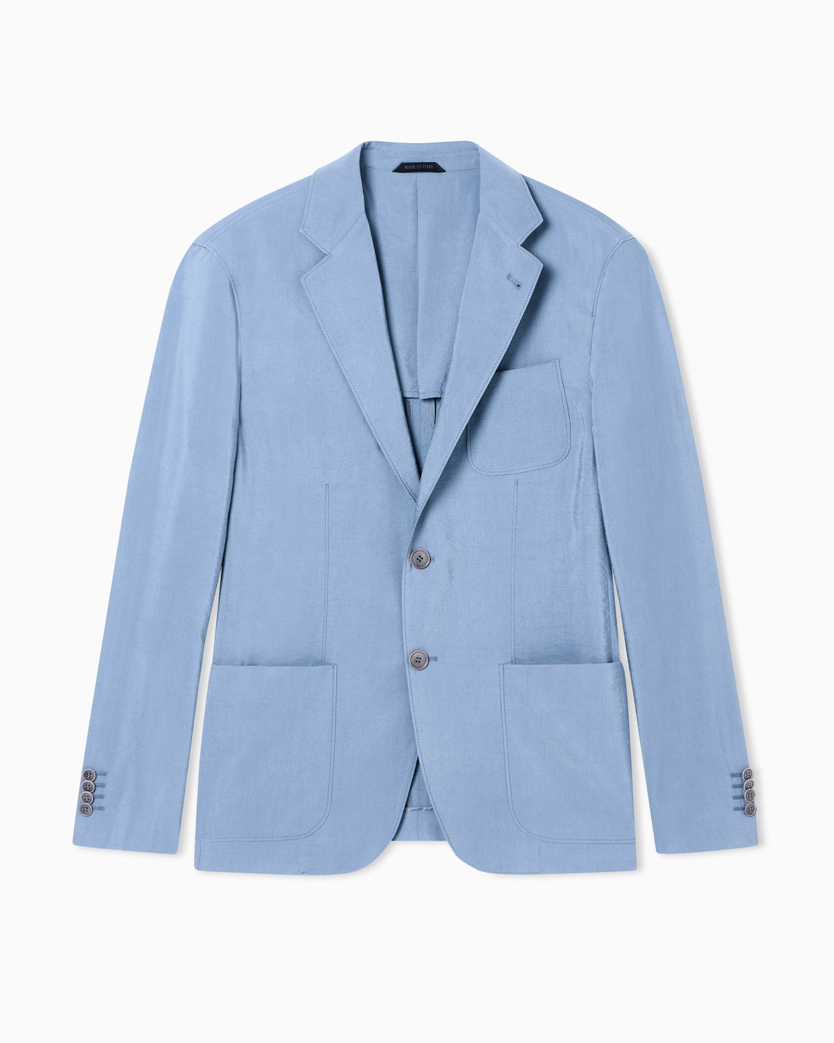 Upton single-breasted blazer in washed silk with two buttons