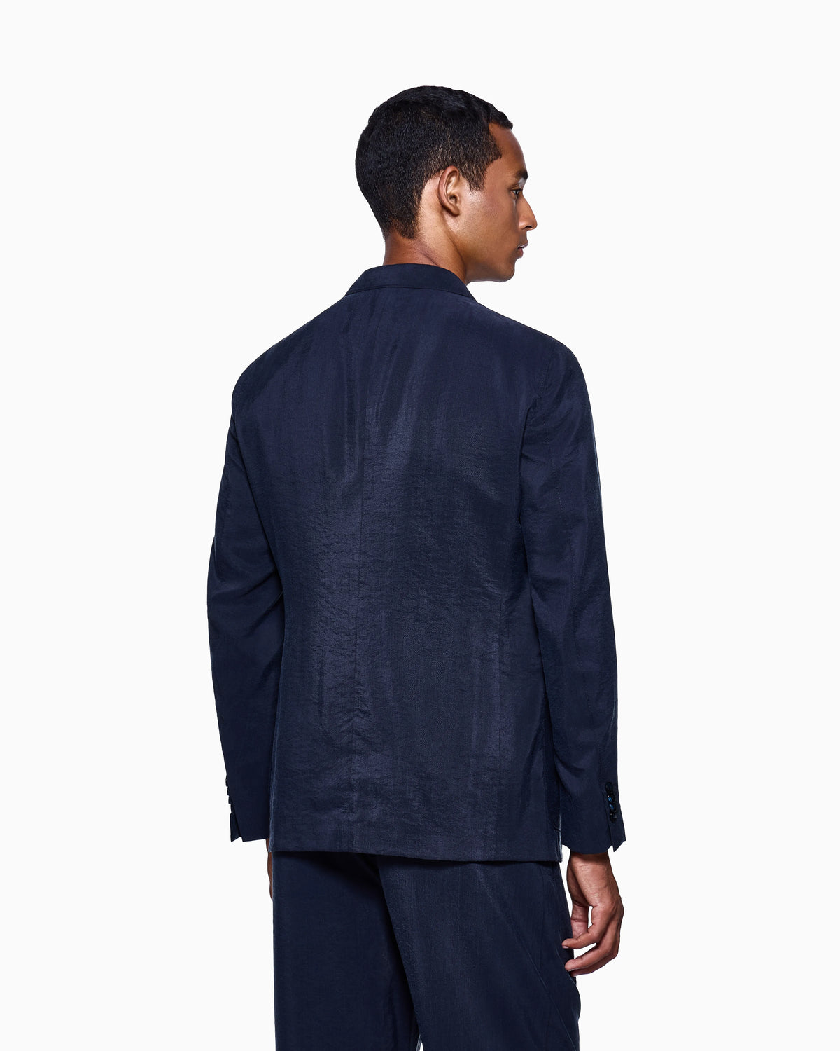 Upton single-breasted blazer in washed silk with two buttons