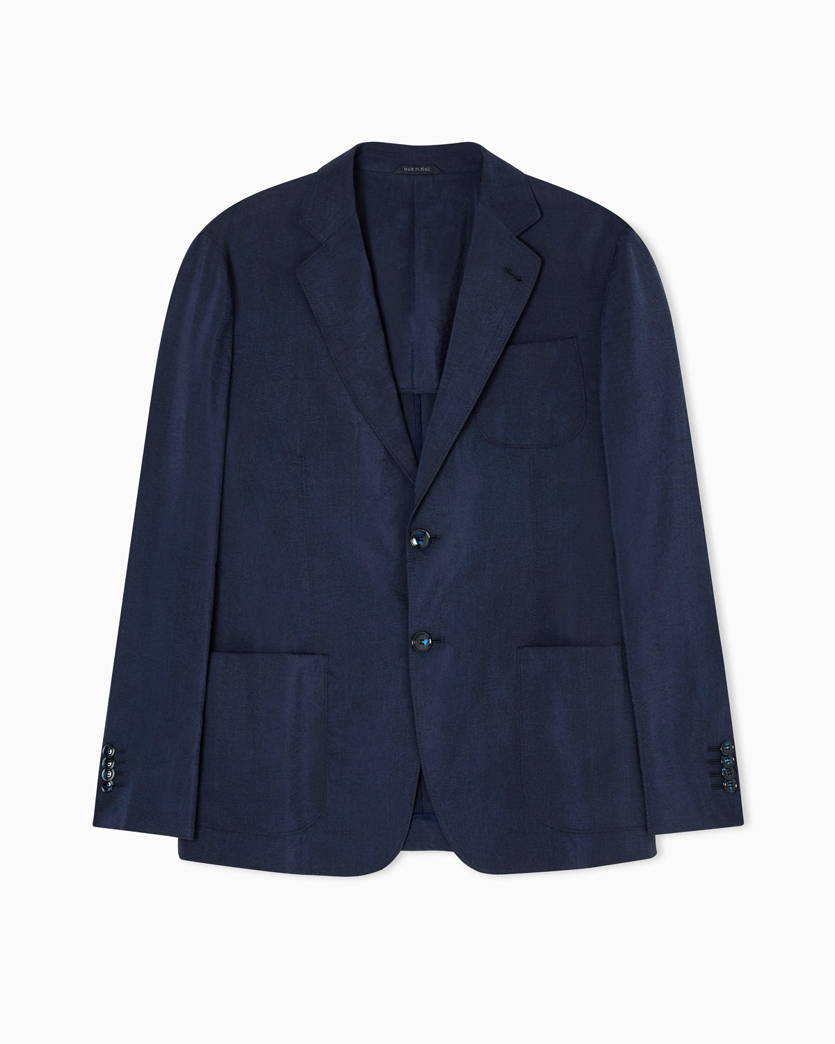Upton single-breasted blazer in washed silk with two buttons