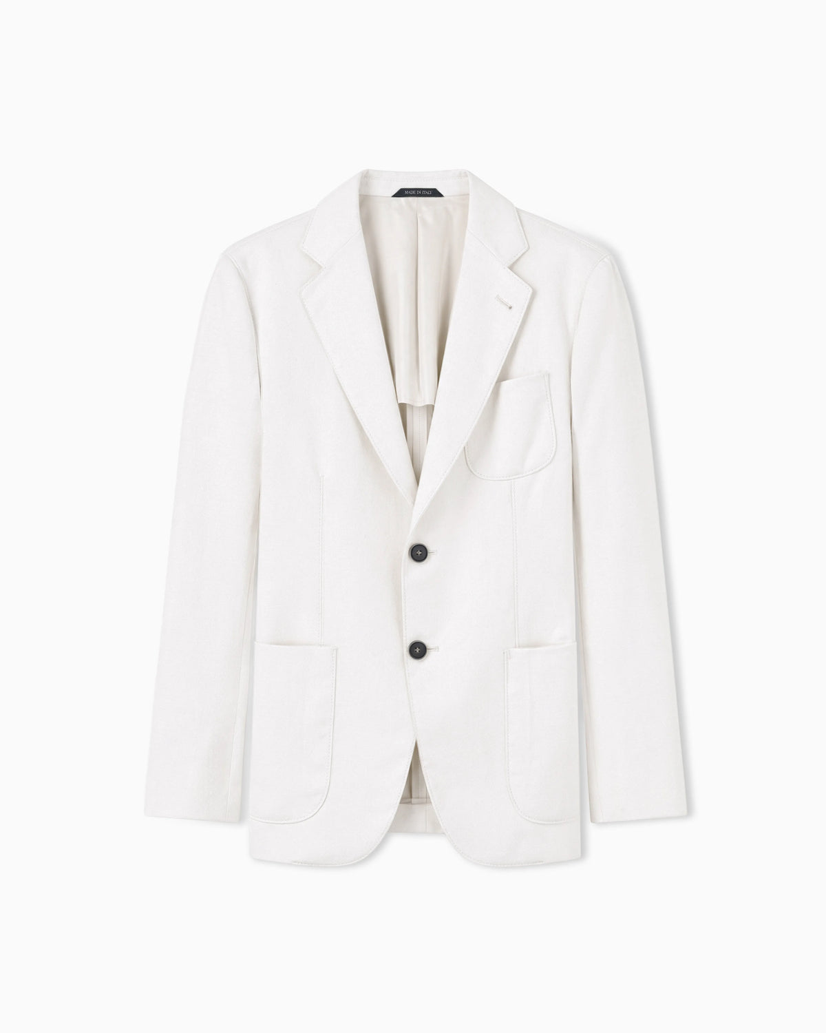 Upton Line single-breasted jacket in linen canvas