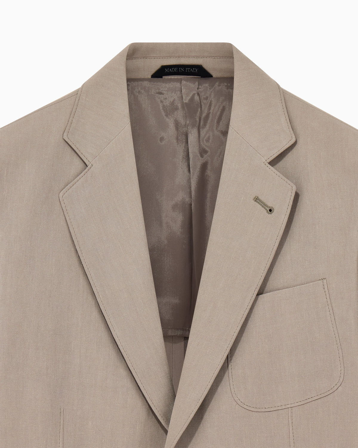 Upton Line single-breasted jacket in linen canvas