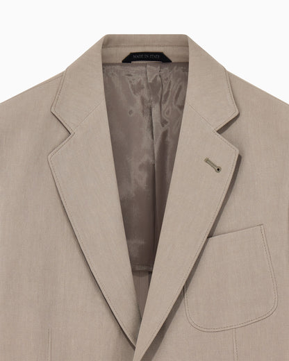 Upton Line single-breasted jacket in linen canvas
