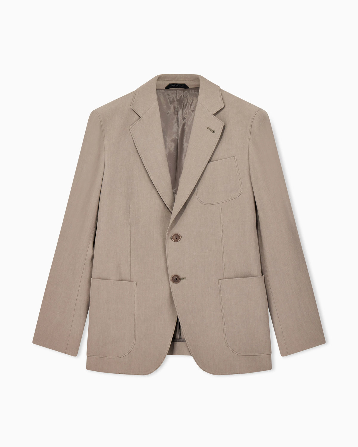 Upton Line single-breasted jacket in linen canvas