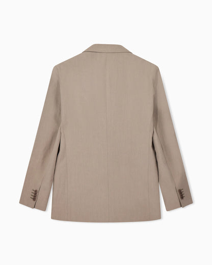 Upton Line single-breasted jacket in linen canvas