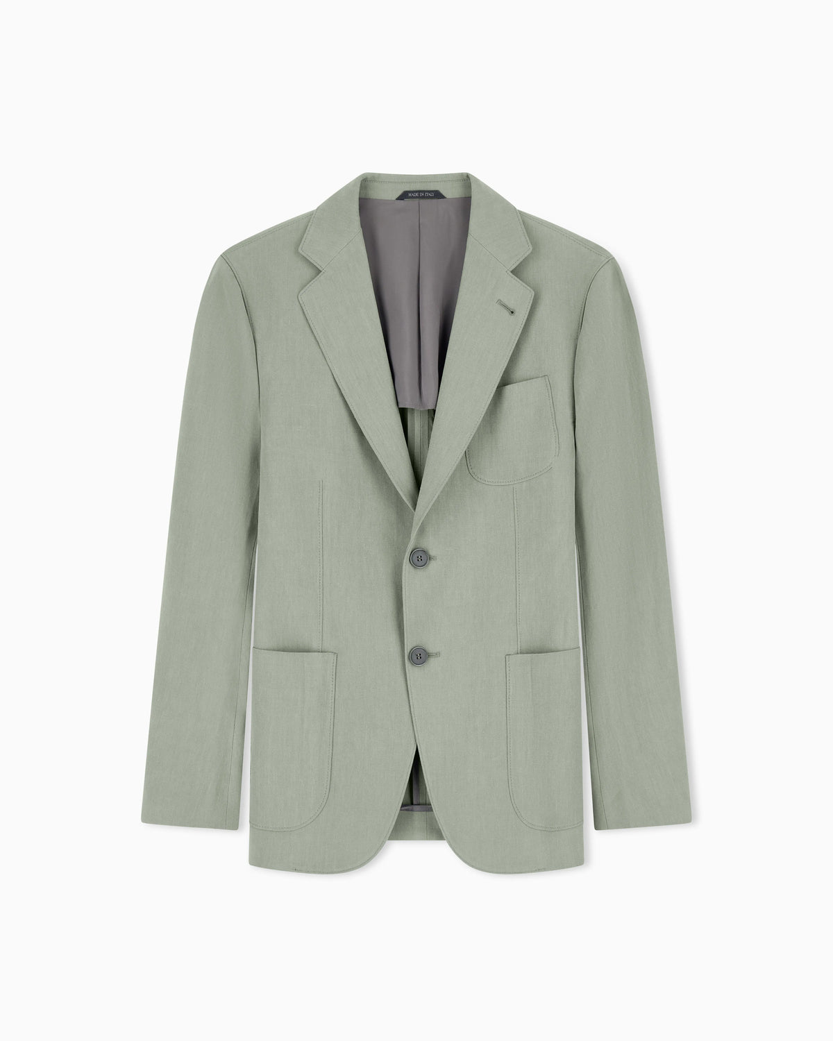 Upton Line single-breasted jacket in linen canvas