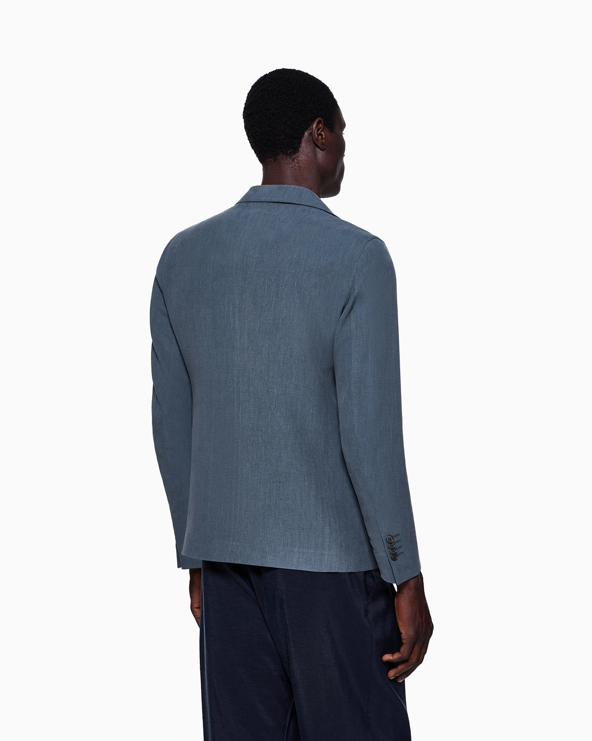 Upton Line single-breasted jacket in linen canvas