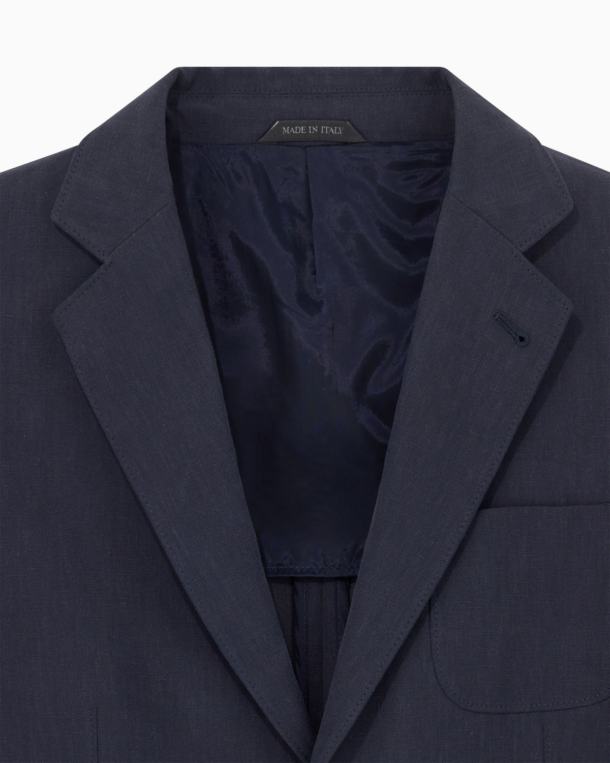 Upton Line single-breasted jacket in linen canvas