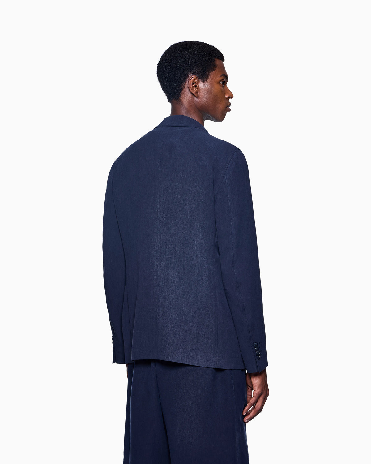 Upton Line single-breasted jacket in linen canvas