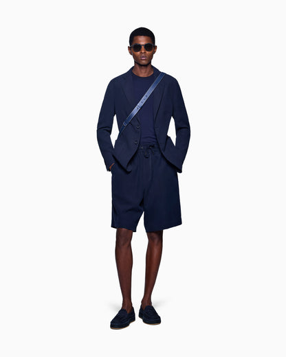 Upton Line single-breasted jacket in linen canvas