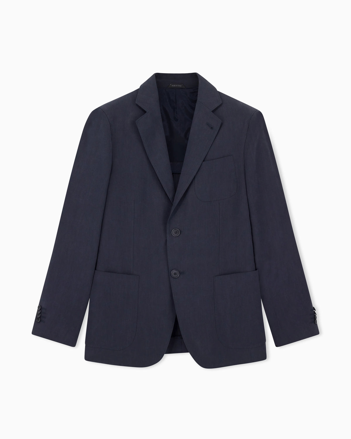 Upton Line single-breasted jacket in linen canvas