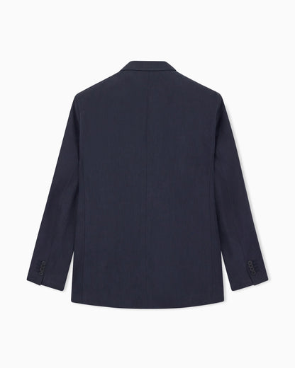 Upton Line single-breasted jacket in linen canvas