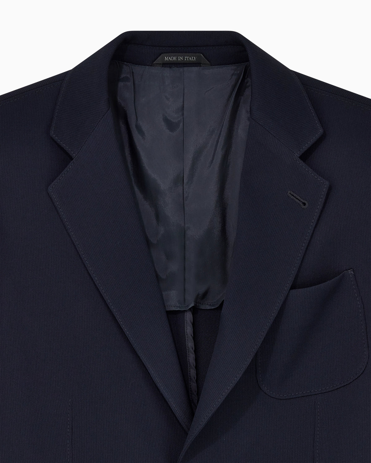 Upton line single-breasted jacket in virgin wool canneté