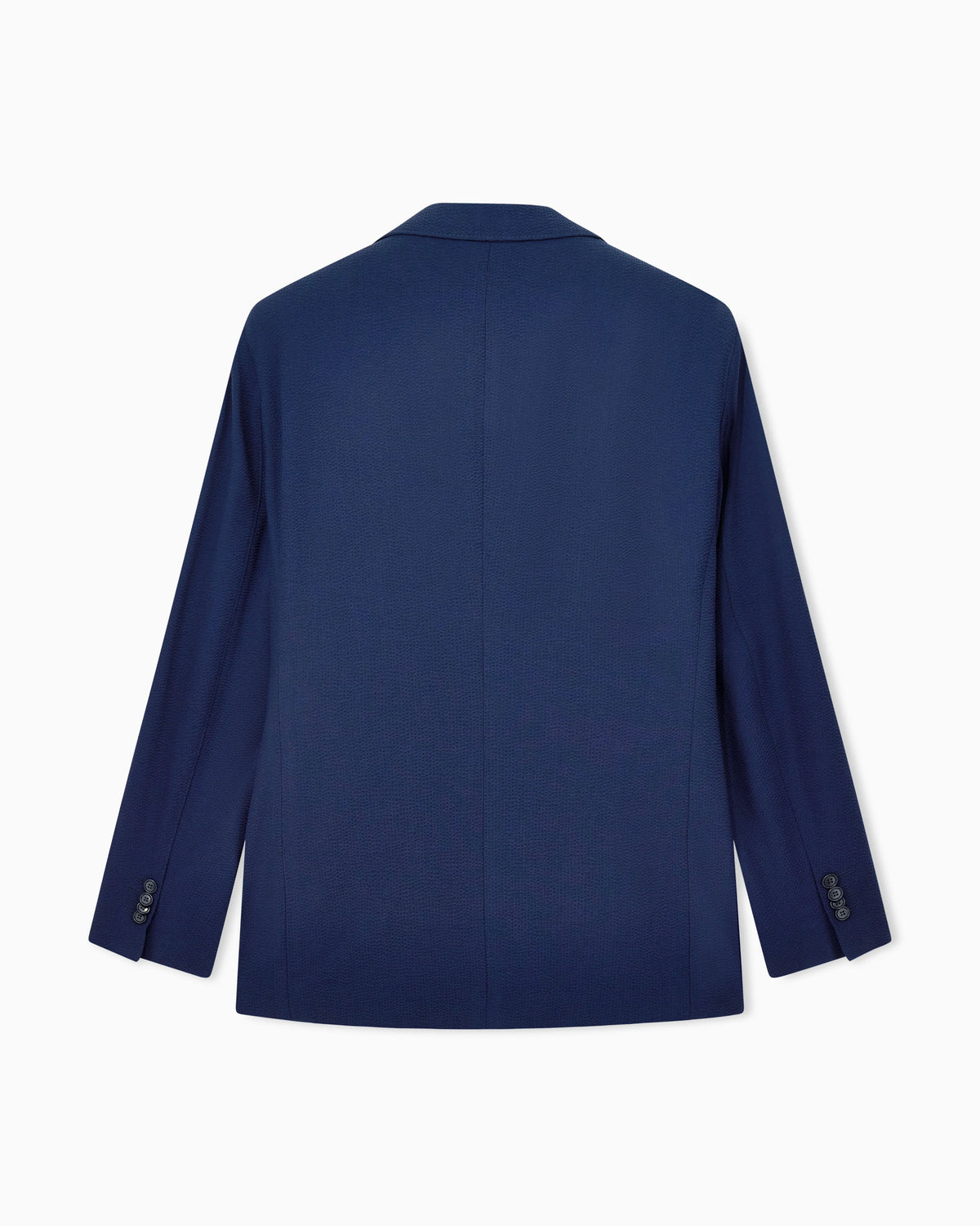 Single-breasted virgin wool seersucker jacket