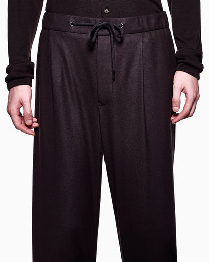 Trouser Cashmere regular fit solid stretch drap