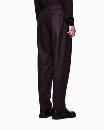 Trouser Cashmere regular fit solid stretch drap
