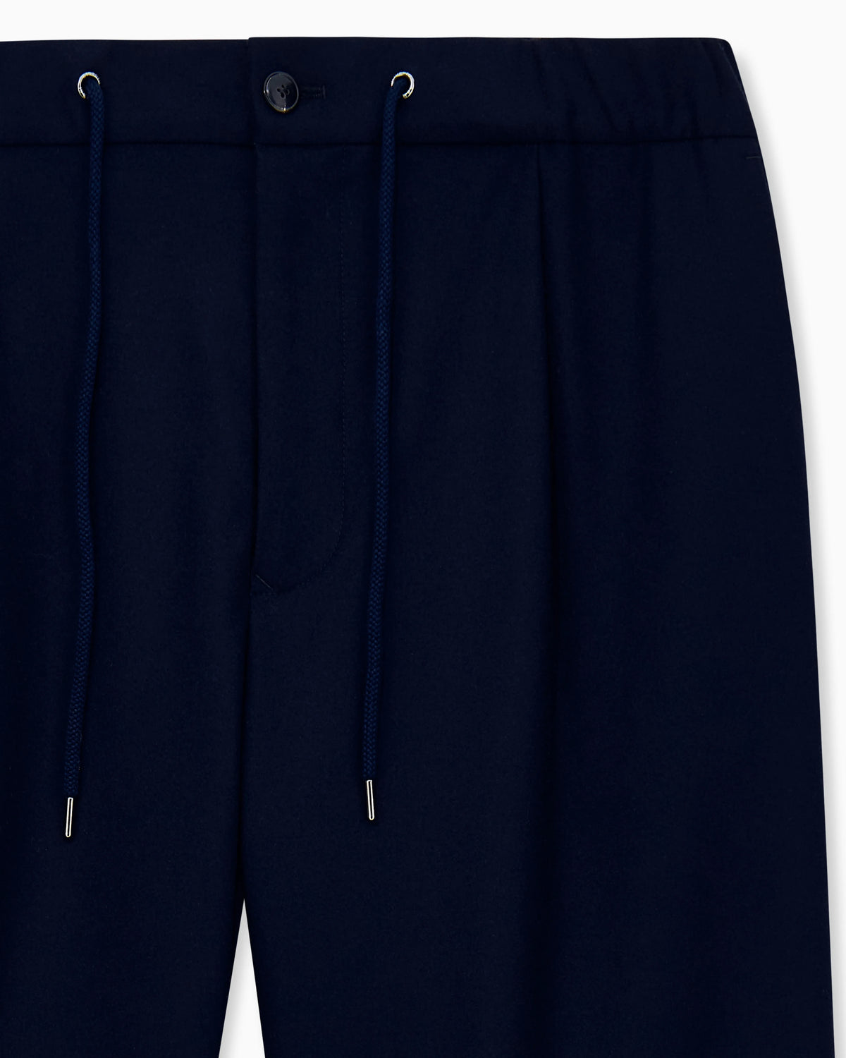 Trouser Cashmere regular fit solid stretch drap
