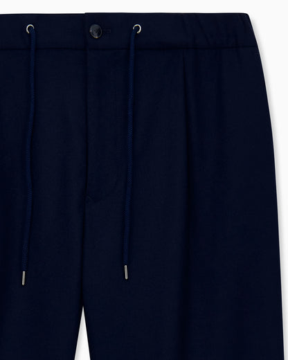 Trouser Cashmere regular fit solid stretch drap
