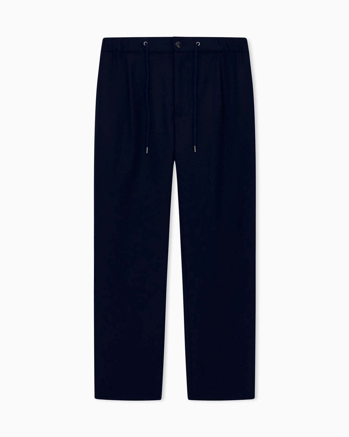 Trouser Cashmere regular fit solid stretch drap