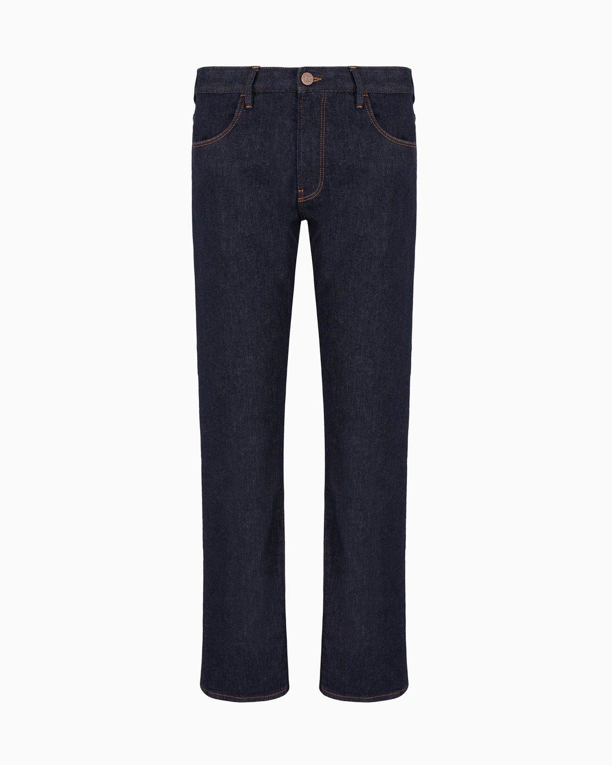 Five-pocket, regular-fit, stretch-cotton denim trousers