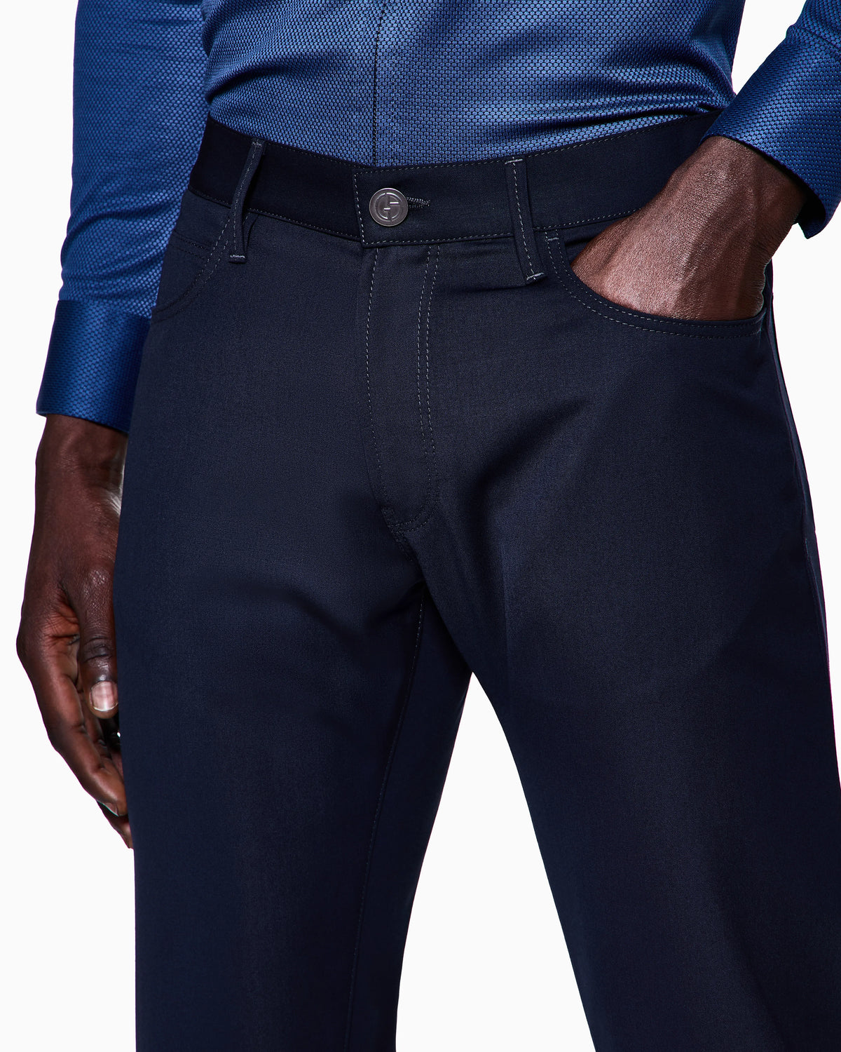 Five-pocket trousers in lightweight virgin wool