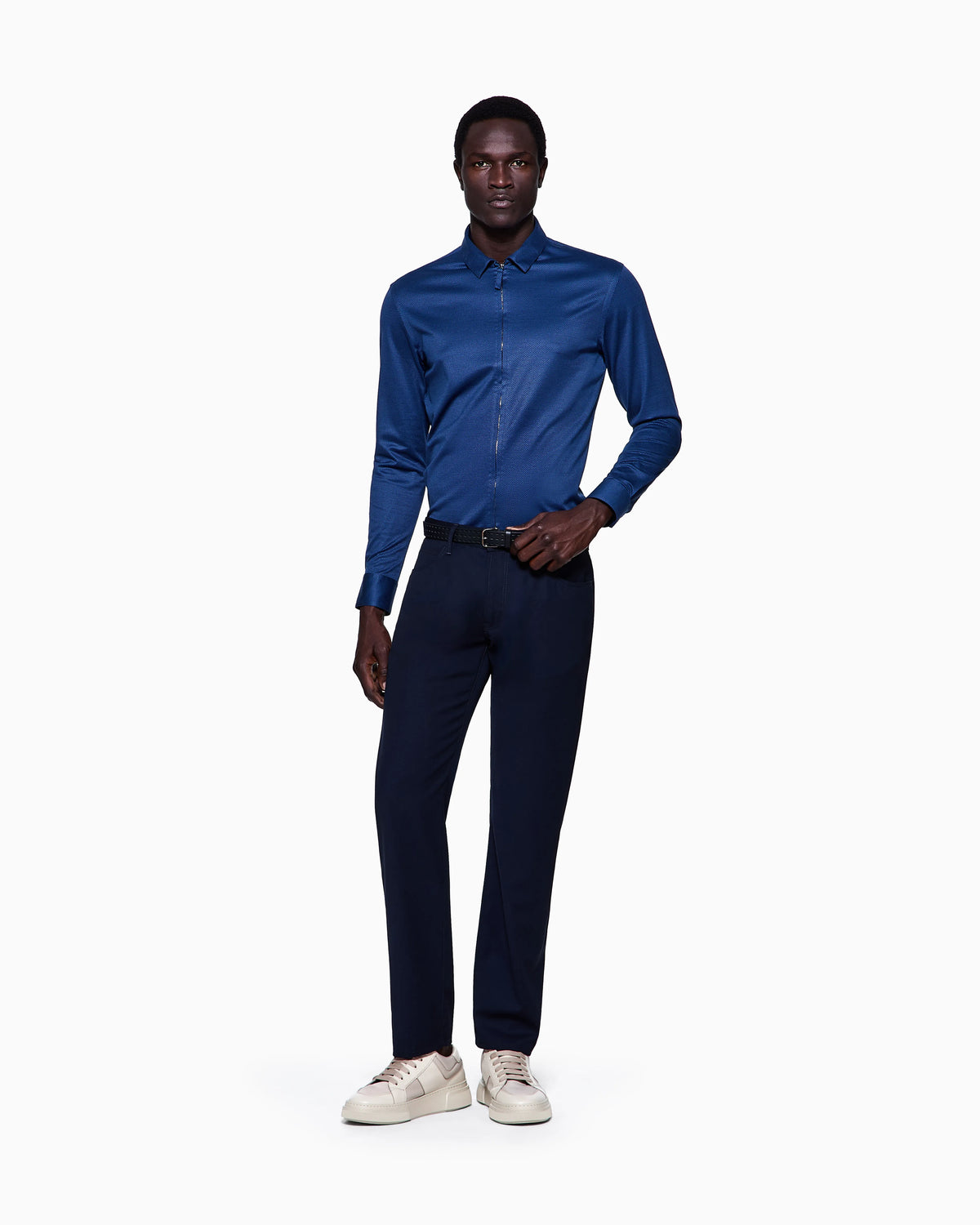 Five-pocket trousers in lightweight virgin wool