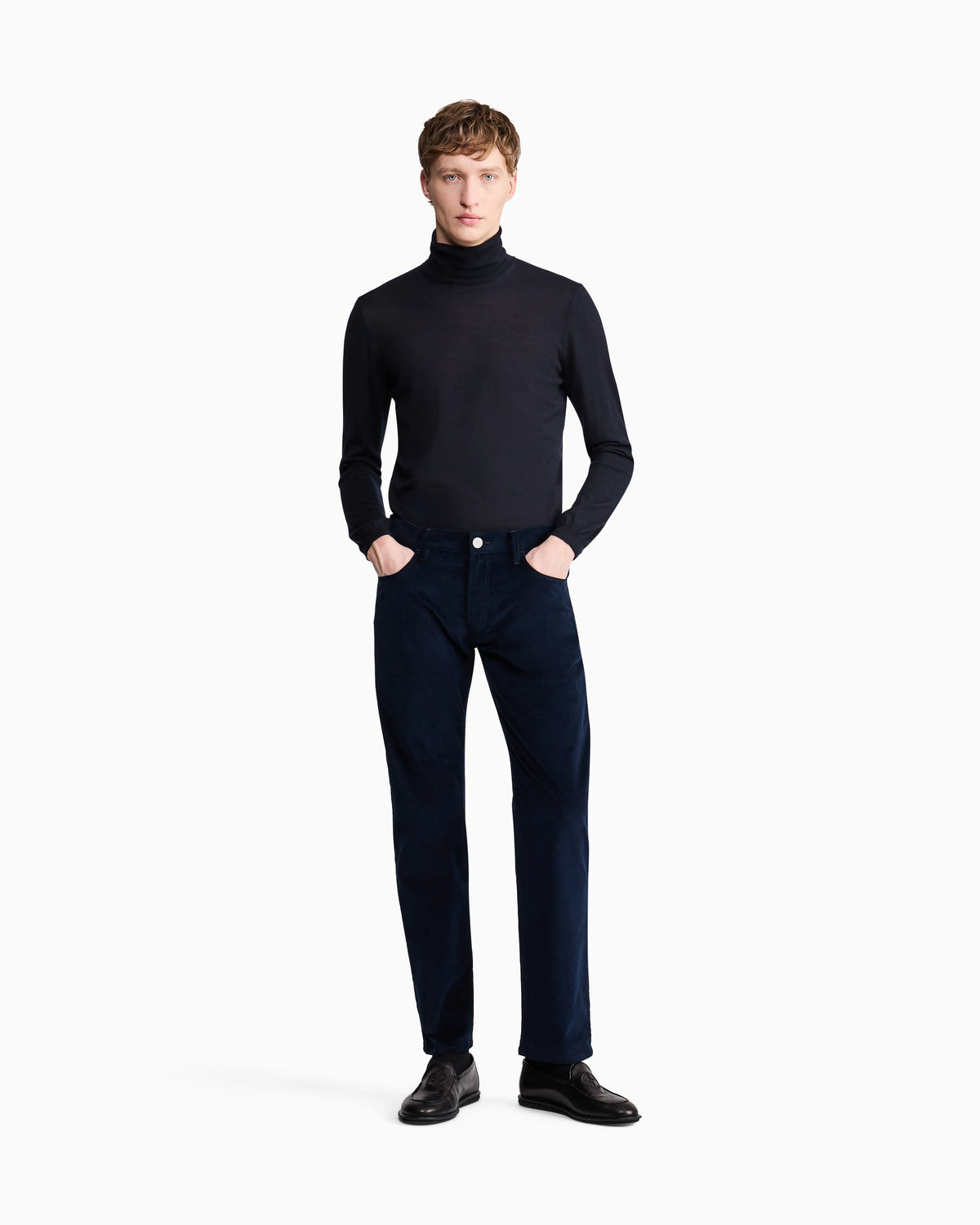 Five-pocket corduroy trousers in a cashmere blend